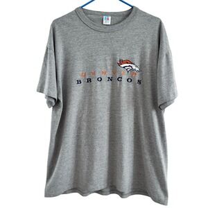 Russell Athletic Vintage Denver Broncos Tshirt Single Stitch Made in USA Men's L